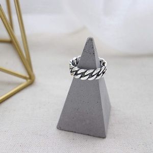 S925 Sterling Silver Cuban Link Men’s Ring